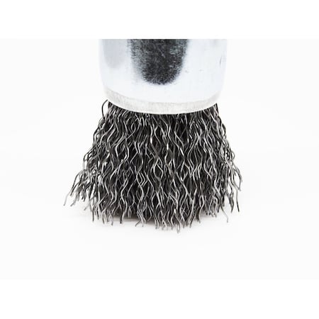 1x1/4 Crimped Wire End Brush - Carbon